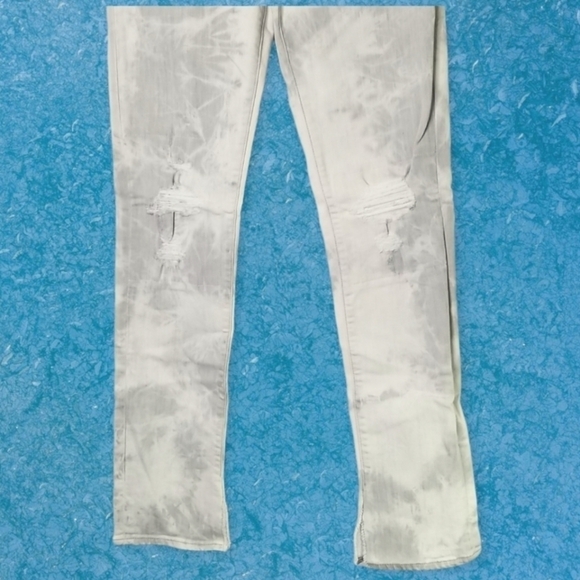 J Brand Mid-rise Fame Tie Died Distressed Jeans - Picture 6 of 8
